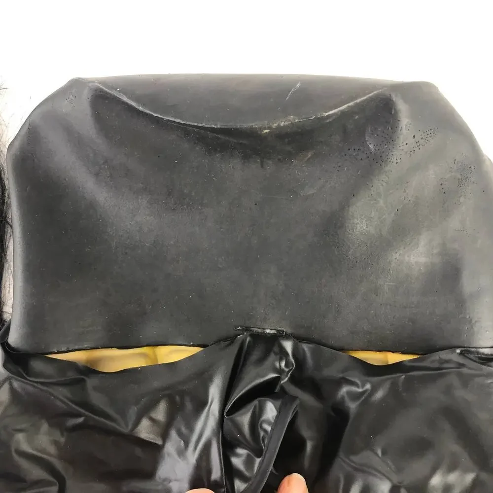 Paper Magic Group Halloween Mask VTG 1996 Pumpkin Horror Jack O Lantern Hat Hair